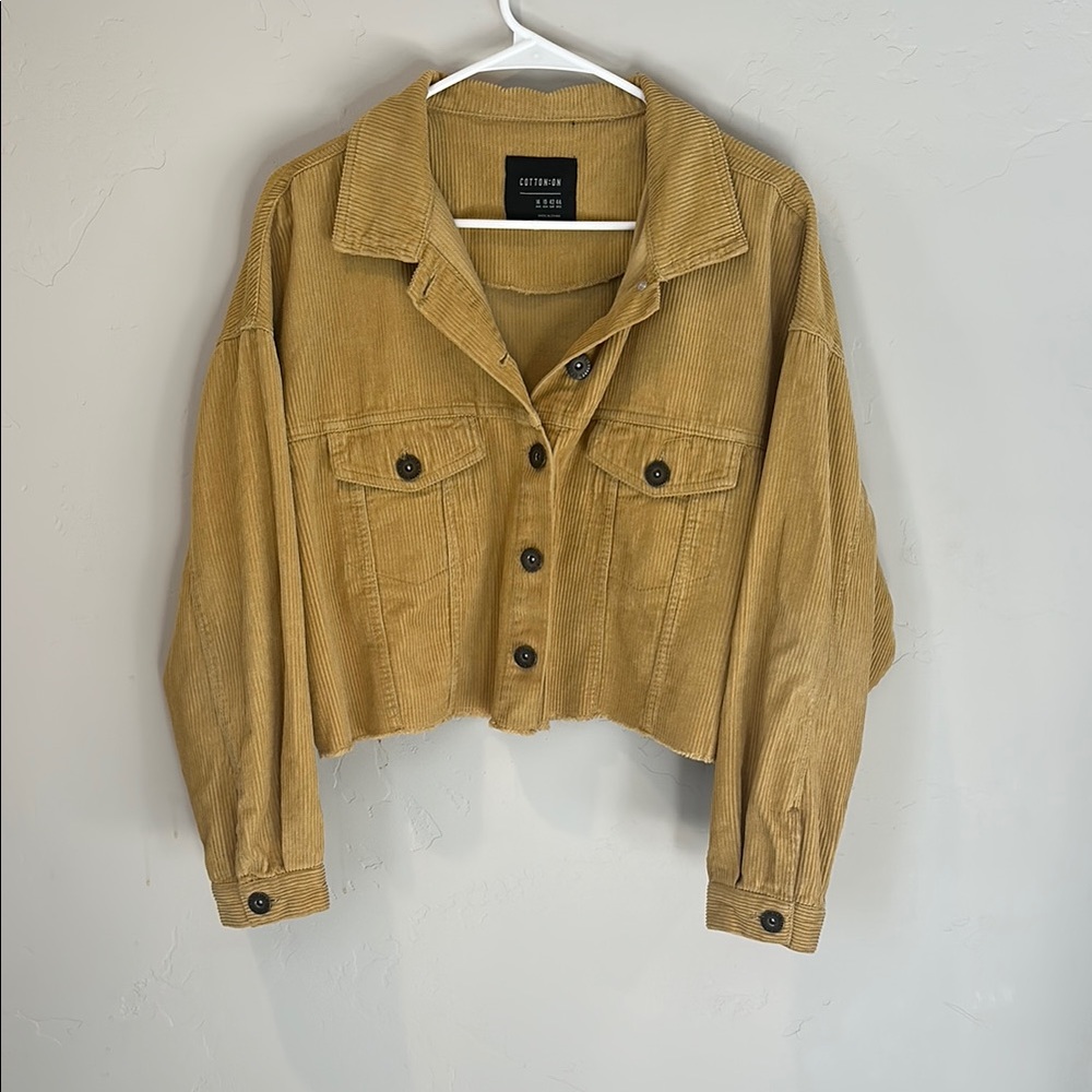 Cotton On Tan Utility Jacket Cropped Style